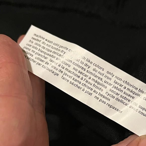 Eloquii Linen Black Dress Button Front Long Sleeves Round Neck Ruffle Hem Midi - Picture 10 of 10